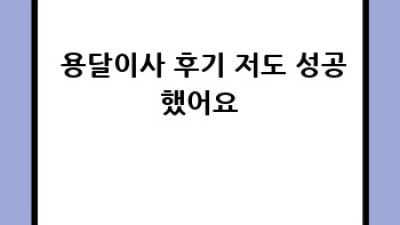 🚚 원룸이사, 어디서부터 시작해야 할까요? (성북구 정릉4동 용달이사 꿀팁!)